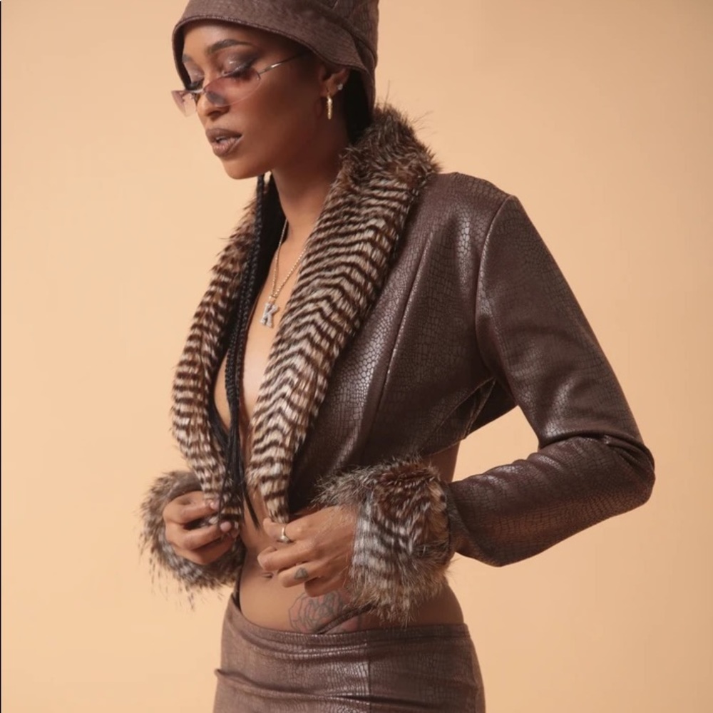 NWOT MATTE Brand 1992 Chocolate Jacket